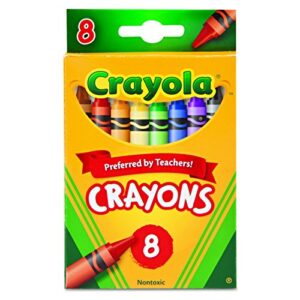 crayola nontoxic crayons, 8 count (pack of 12)