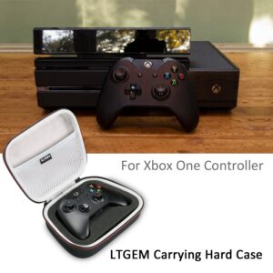 LTGEM EVA Hard Case for Xbox Series X/Xbox Series S/ Xbox One/Xbox One S/Xbox One X Controller, Mesh Pocket Fits Plug & Cables - Travel Carrying Portable Storage Bag