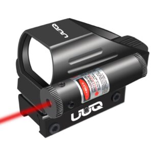 UUQ Tactical Holographic Red Green Reflex Scope Sight 4 Reticles (with Red Laser)