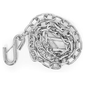 camco heavy duty steel 48" safety chain with spring hooks - secures tow vehicle to trailer | class i 2,000 lb capacity | great for rv, trailer, and boat towing |rust resistant - (50022)