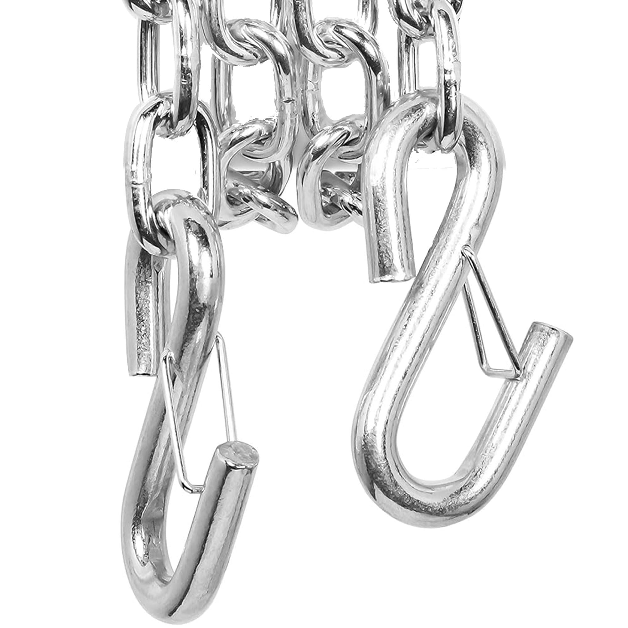 Camco Heavy Duty Steel 48" Safety Chain with Spring Hooks - Secures Tow Vehicle to Trailer | Class I 2,000 lb Capacity | Great for RV, Trailer, and Boat Towing |Rust Resistant - (50022)