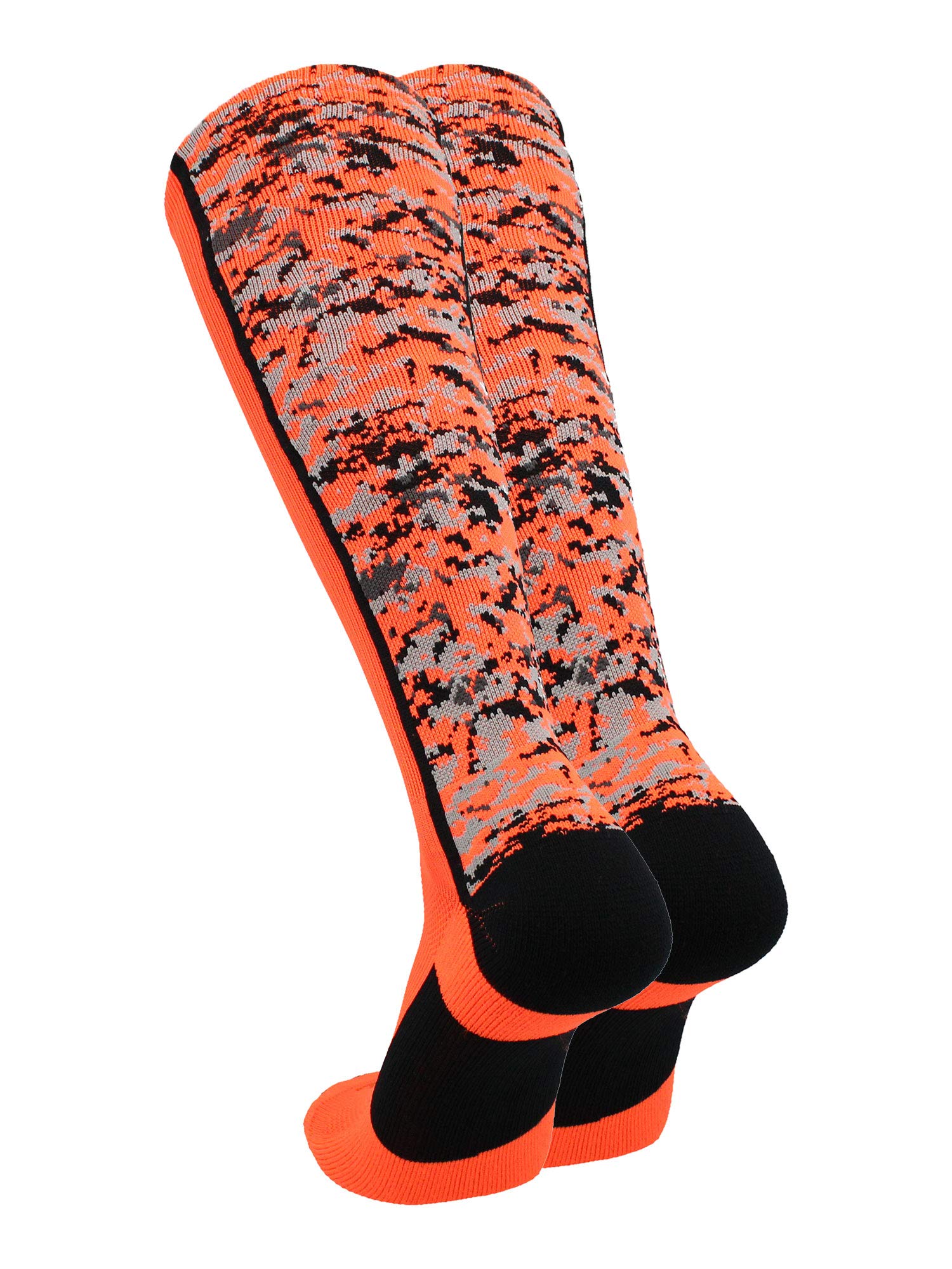 TCK Digital Camo OTC Socks (Neon Orange/Black, Large)