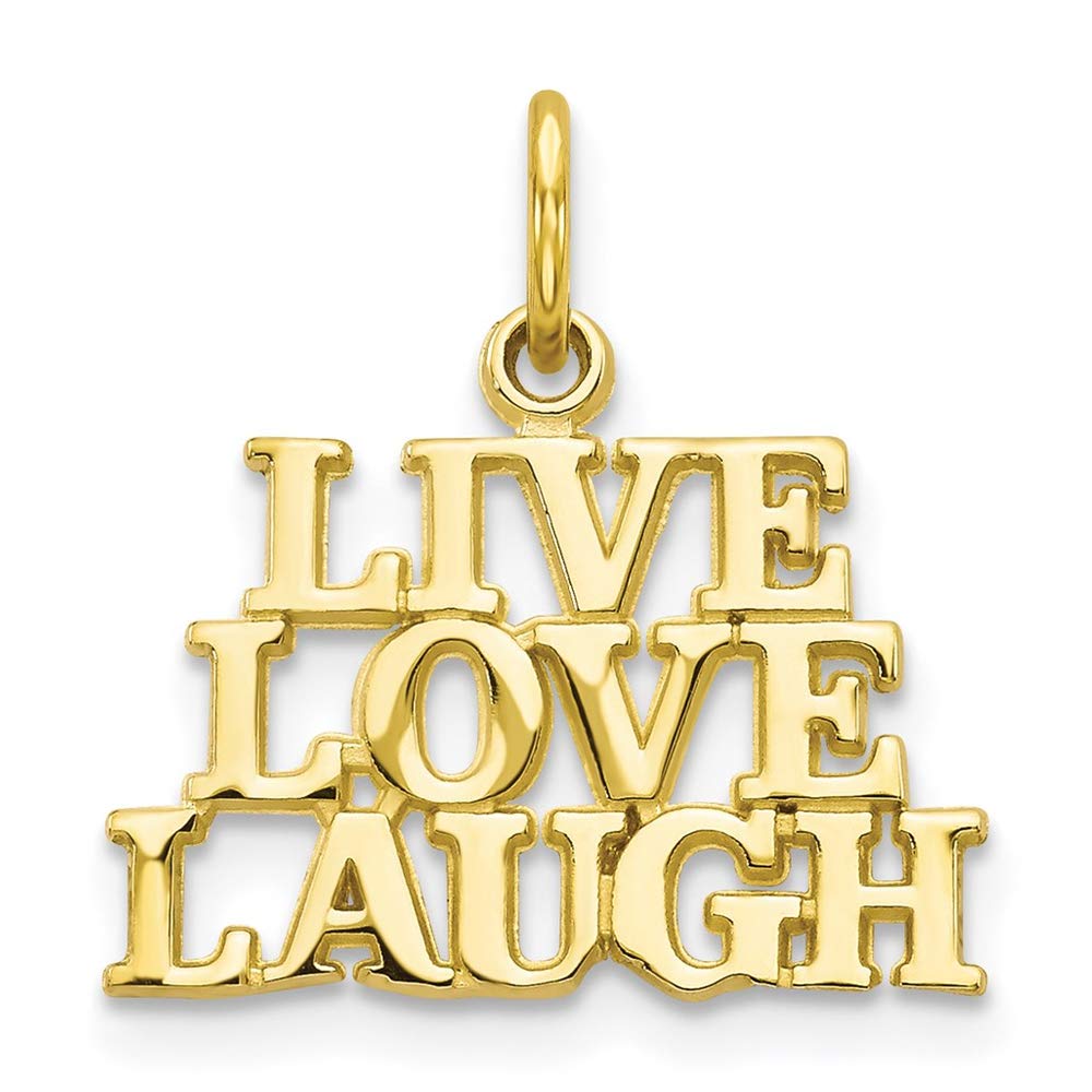 CoutureJewelers 10k Live Love Laugh Charm