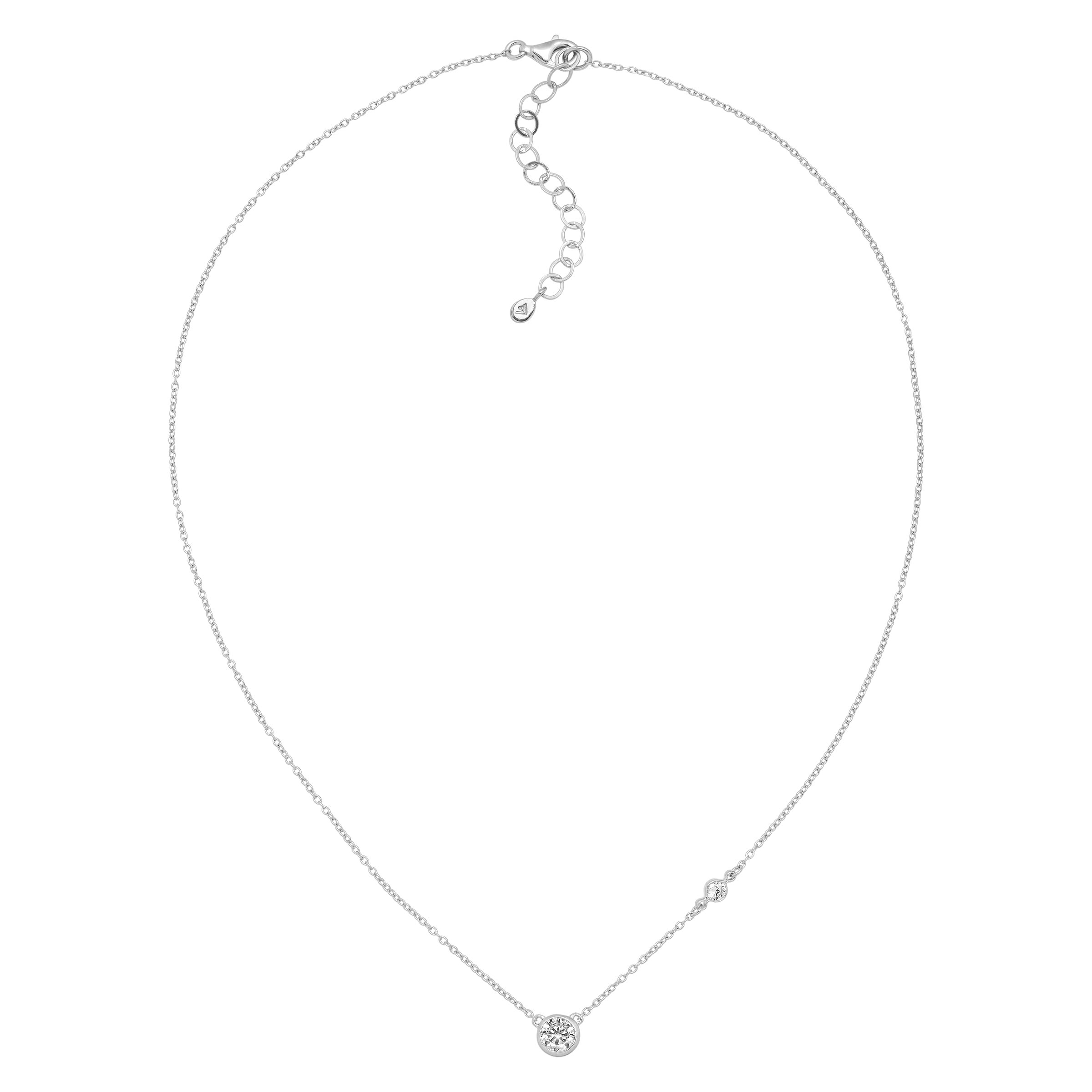 Silpada 'Marvel' Cubic Zirconia Necklace in Sterling Silver, 16" + 2"