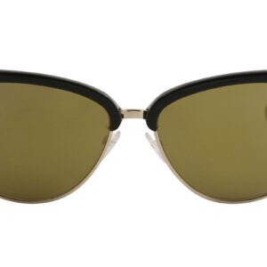 Tom Ford TF368 Fany Oval Sunglasses 59mm FT0368 (01G Black/Gold, Gold Mirrored)