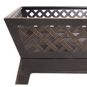 Hampton Bay Tipton 34 in. Steel Deep Bowl Fire Pit in Oil Rubbed Bronze