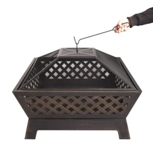 Hampton Bay Tipton 34 in. Steel Deep Bowl Fire Pit in Oil Rubbed Bronze