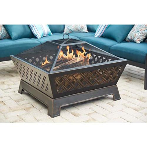 Hampton Bay Tipton 34 in. Steel Deep Bowl Fire Pit in Oil Rubbed Bronze