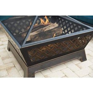 Hampton Bay Tipton 34 in. Steel Deep Bowl Fire Pit in Oil Rubbed Bronze