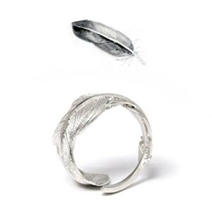 Helen de Lete Simple Style Original Feather From Heaven 925 Sterling Silver Open Ring