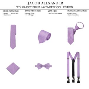 Jacob Alexander Polka Dot Print Polka Dotted Hanky - Lavender