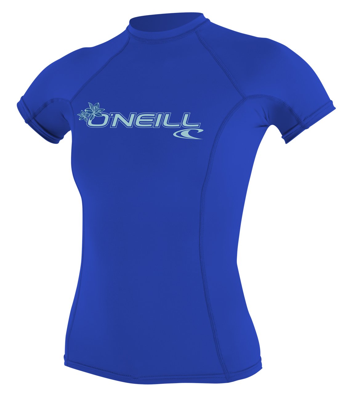 O'Neill Women's Basic Skins UPF 50+ Short Sleeve Rash Guard, Tahitian Blue, M