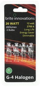 brite innovations g4 halogen bulb, 20 watt