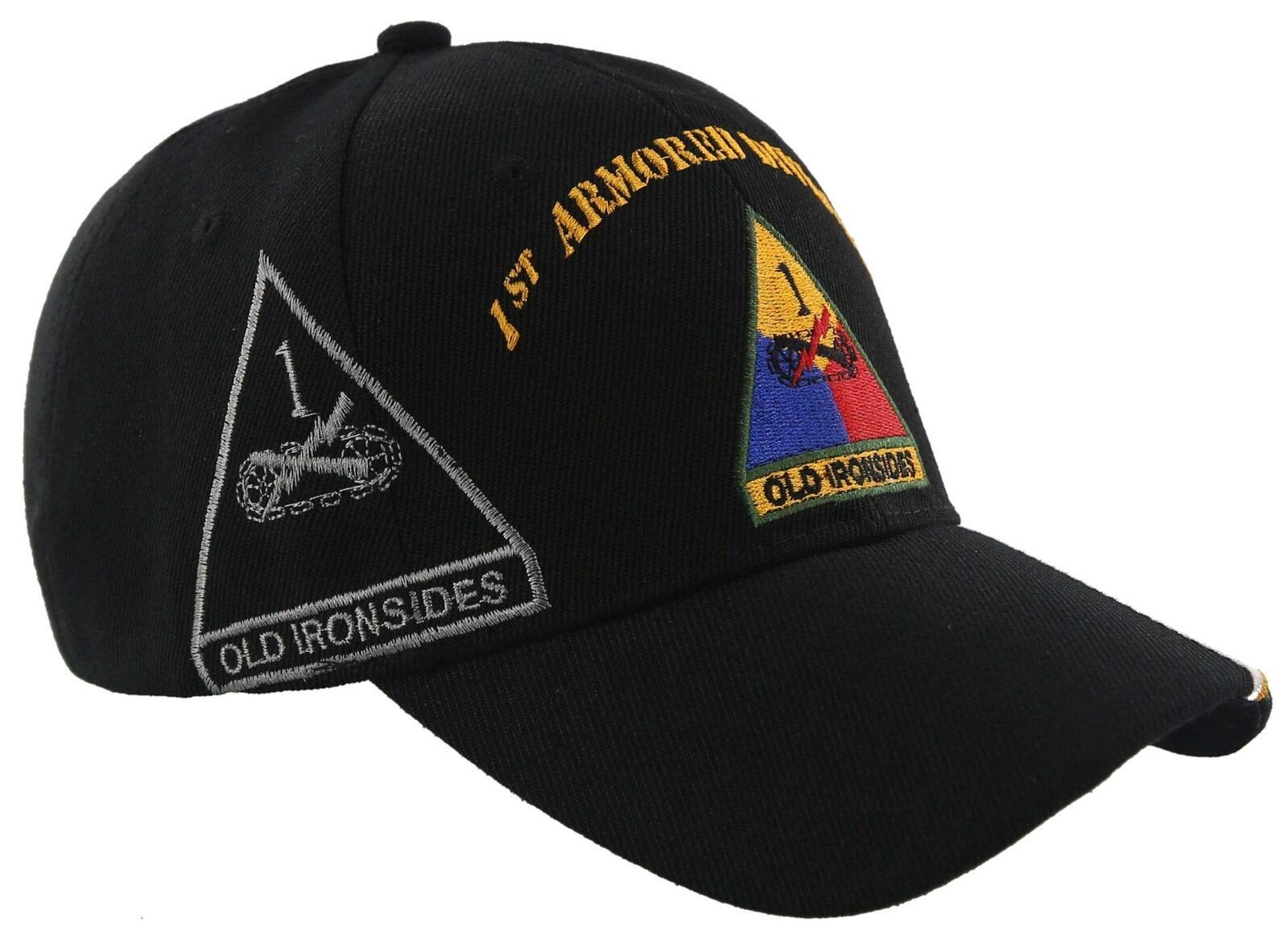 1st Armored Division Old Ironsides Baseball Style Embroidered HAT USA Army Cap Black