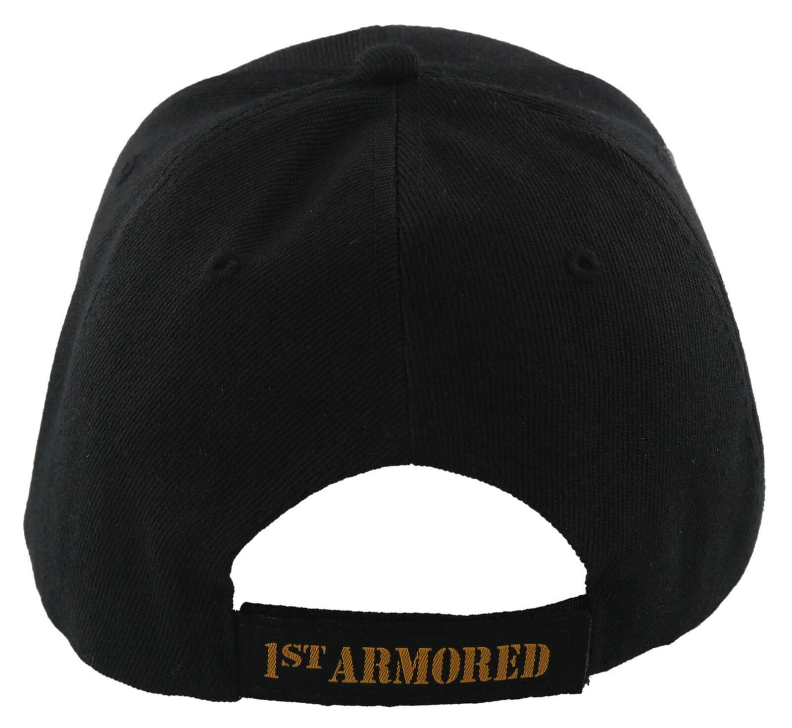 1st Armored Division Old Ironsides Baseball Style Embroidered HAT USA Army Cap Black