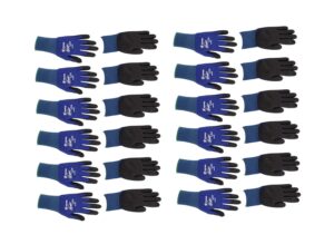 memphis n9696 blue ninja lite gloves, 18 gauge, size medium, (12 pair)