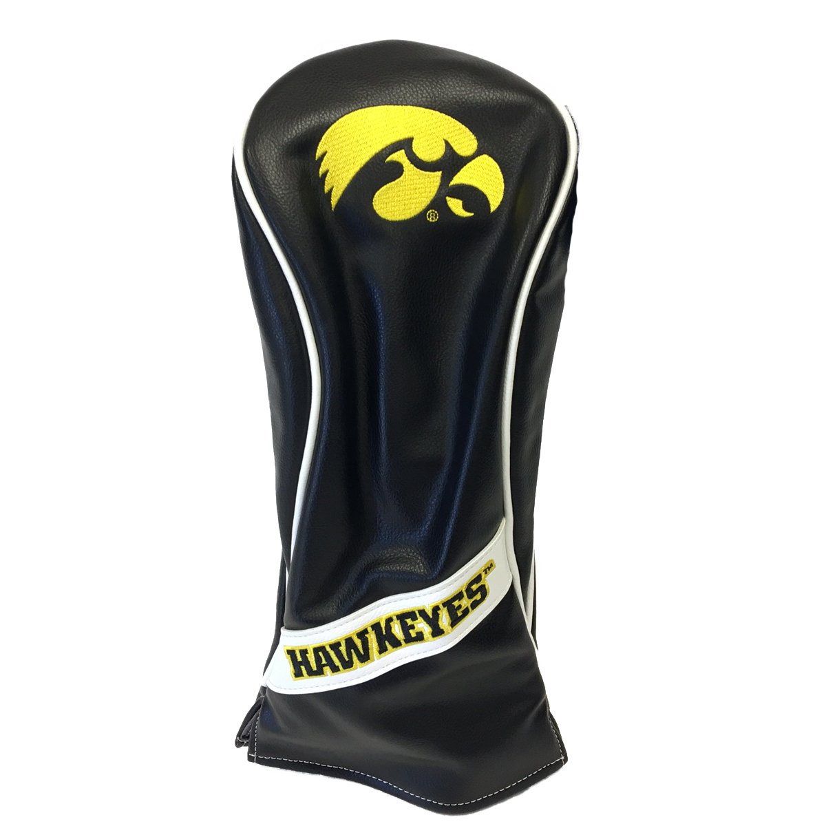 PRG Americas NCAA Iowa Hawkeyes Driver Leatherette Wood Cover, Black