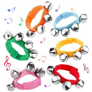 poplay 6 pcs percussion instruments, wrist bells jingle bells musical rhythm toys