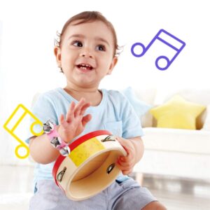 POPLAY 6 PCS Percussion Instruments, Wrist Bells Jingle Bells Musical Rhythm Toys