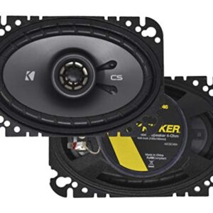 Kicker CSC 4x6-INCH (100x160mm) COAXIAL Speakers, 4-OHM (Pair)