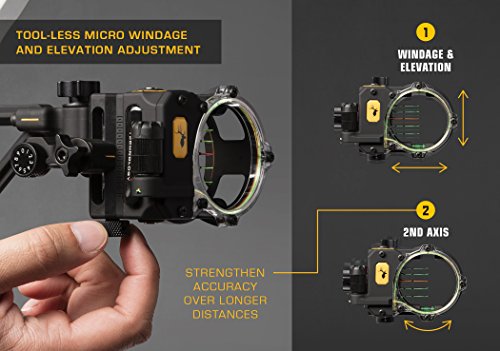 Trophy Ridge React H5 Archery Bow Sight, Right Hand, 0.019 Pin