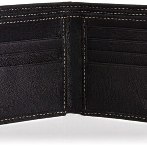 Timberland Men's Leather Passcase Security RFID Wallet, Black, One Size