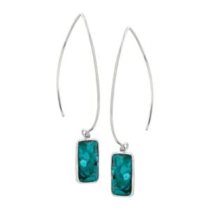 Silpada 'Oasis' Compressed Turquoise Drop Earrings in Sterling Silver