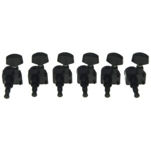 KAISH Black 2 Pin Locking Tuners Tuning Keys Pegs Machine Heads for American Stratocaster/Telecaster Strat/Tele