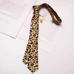 GUCABE Fashion Skinny Animal Print Ties (Leopard)