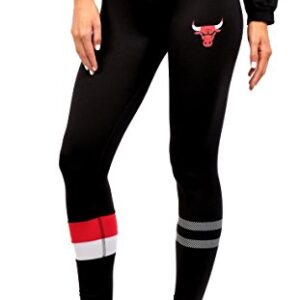 Ultra Game NBA Chicago Bulls Womens Leggings Perimeter Fitness Sport Yoga Pants, Black, Medium