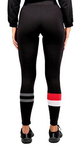 Ultra Game NBA Chicago Bulls Womens Leggings Perimeter Fitness Sport Yoga Pants, Black, Medium