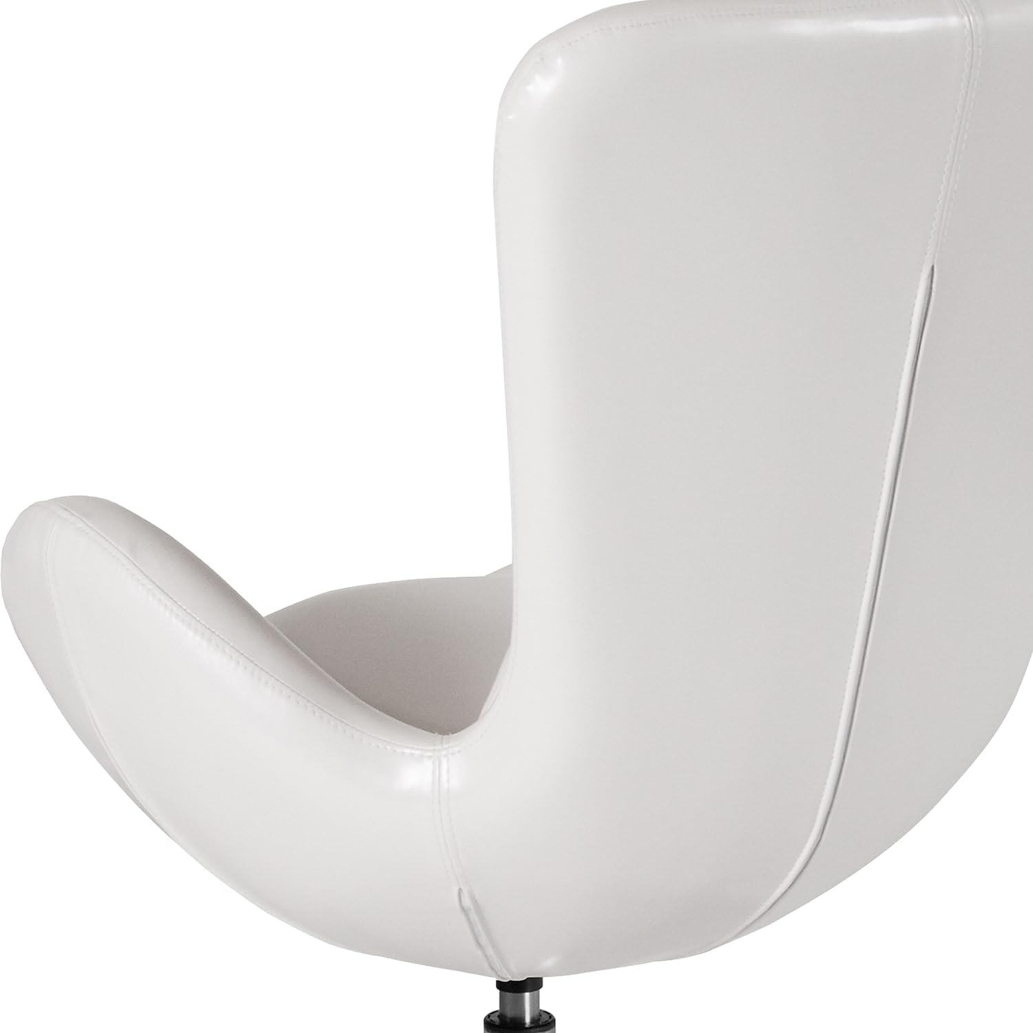 Flash Furniture Egg Series White LeatherSoft Side Reception Chair