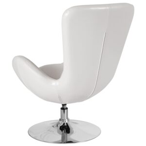 Flash Furniture Egg Series White LeatherSoft Side Reception Chair