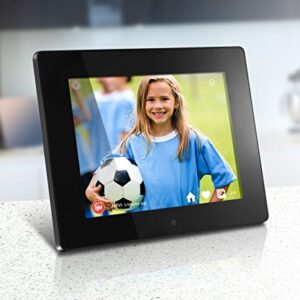 Aluratek 8" Wifi Digital Photo Frame with Touchscreen and 16GB Built-In Memory, USB/SD/SDHC Supported, Built-In Clock, Calendar, Weather, Easy Setup