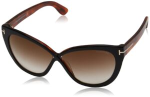 tom ford ft0511 sunglasses - black frame, brown mirror lenses, 59 mm lens diameter ft05115905g