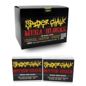 spider chalk weightlifting block gym chalk - lab grade - for powerlifting, lasts 2x longer. made in the usa, asmr