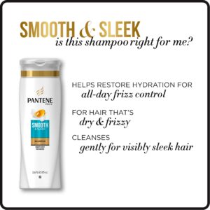 Pantene, Shampoo, with Argan Oil, Pro-V Smooth and Sleek Frizz Control, 25.4 fl oz, Twin Pack