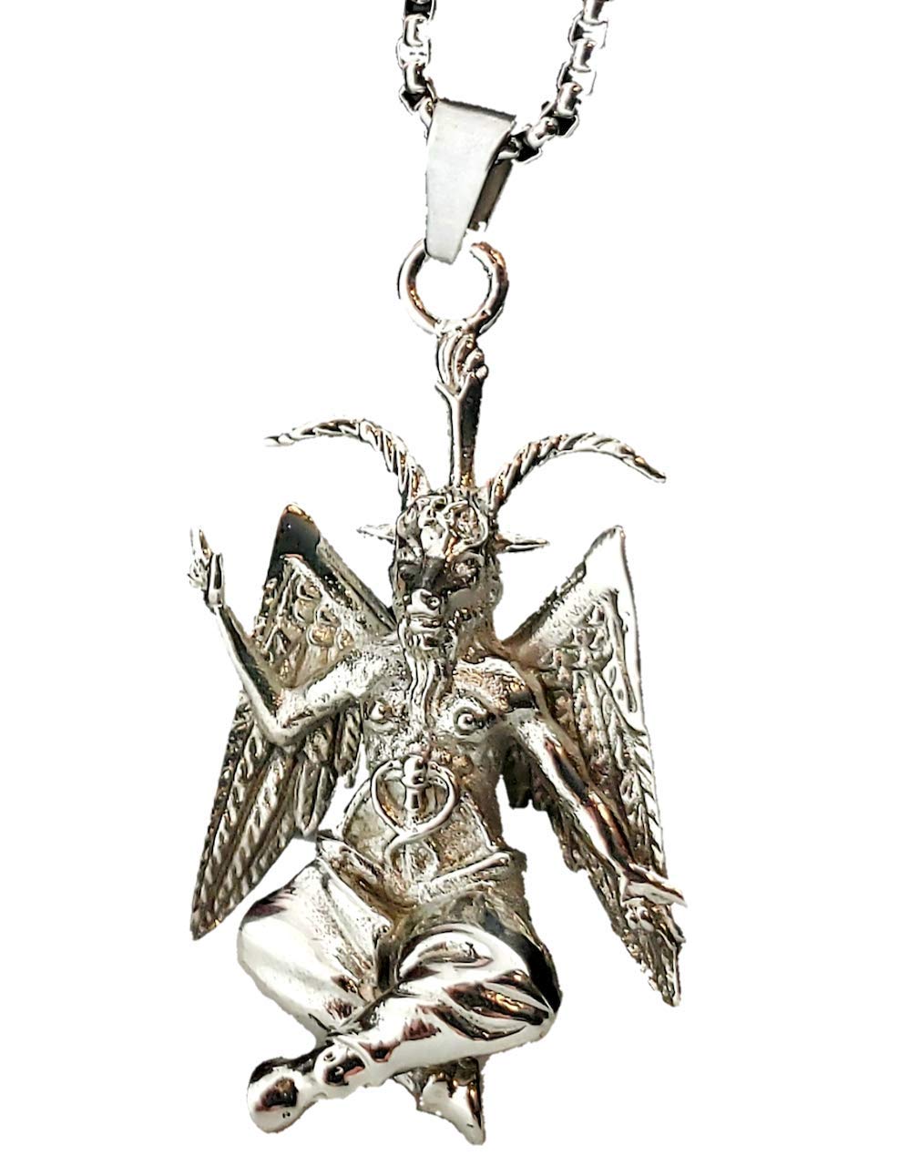 Church of Satan Baphomet Pendant Necklace 316L Stainless Eliphas Levi