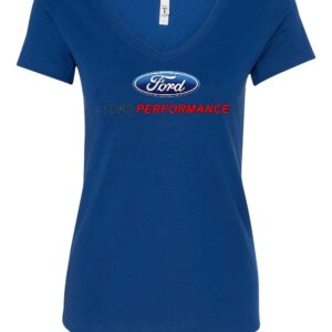 Ford Performance V-Neck T-Shirt Ford Mustang GT ST Racing Royal Blue Medium