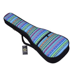 HOT SEAL 10MM Sponge Padding Waterproof Durable Colorful Conventional Ukulele Case Bag with Storage (21 Inch, Bohemia No.2)