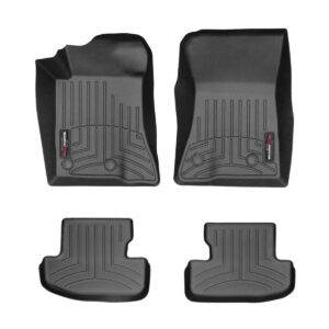 WeatherTech Custom Fit FloorLiners for Ford Mustang, Shelby GT350, Shelby GT350R, Shelby GT500, Mach 1-1st & 2nd Row (44699-1-2), Black