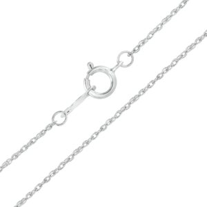 GILDED 10K White Gold 1/4 cttw Natural Round-Cut Diamond (I-J Color, I2-I3 Clarity) Twist Cross Pendant-Necklace,18"