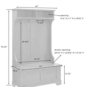 Crosley Furniture Campbell Hall Tree - White