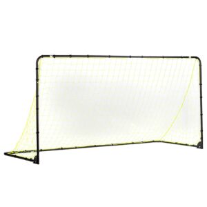 franklin sports premier steel - folding backyard soccer goal with all weather net - kids backyard soccer net - easy assembly - 10x5' - black