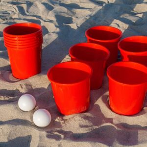 Yard Games Giant Yard Pong with Durable Buckets and Balls Including High Strength Carrying Case