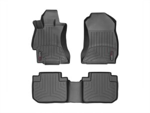 weathertech custom fit floorliners for subaru forester - 1st & 2nd row (44531-1-2), black