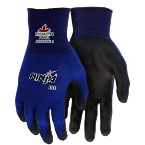 Memphis N9696XL Ultra Tech Tactile Dexterity Work Gloves Blue/Black X-Large 1 Dozen