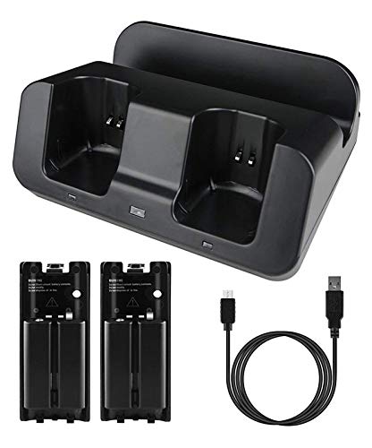 eLUUGIE 3 in 1 Charger Dock Charging Station Base for Wii U Gamepad Charger Stand wii u Gamepad Charger Cradle WII U Gamepad Power Stand wii u Charging Dock