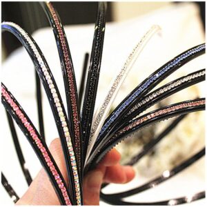 ruihfas 6pcs bling bling 1 rows crystal rhinestone headband for women girls thin hair hoop fashion