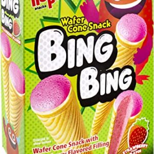 Hapi Bing Bing Cone Snack with Strawberry Flavored Filling, 2.5 Ounce